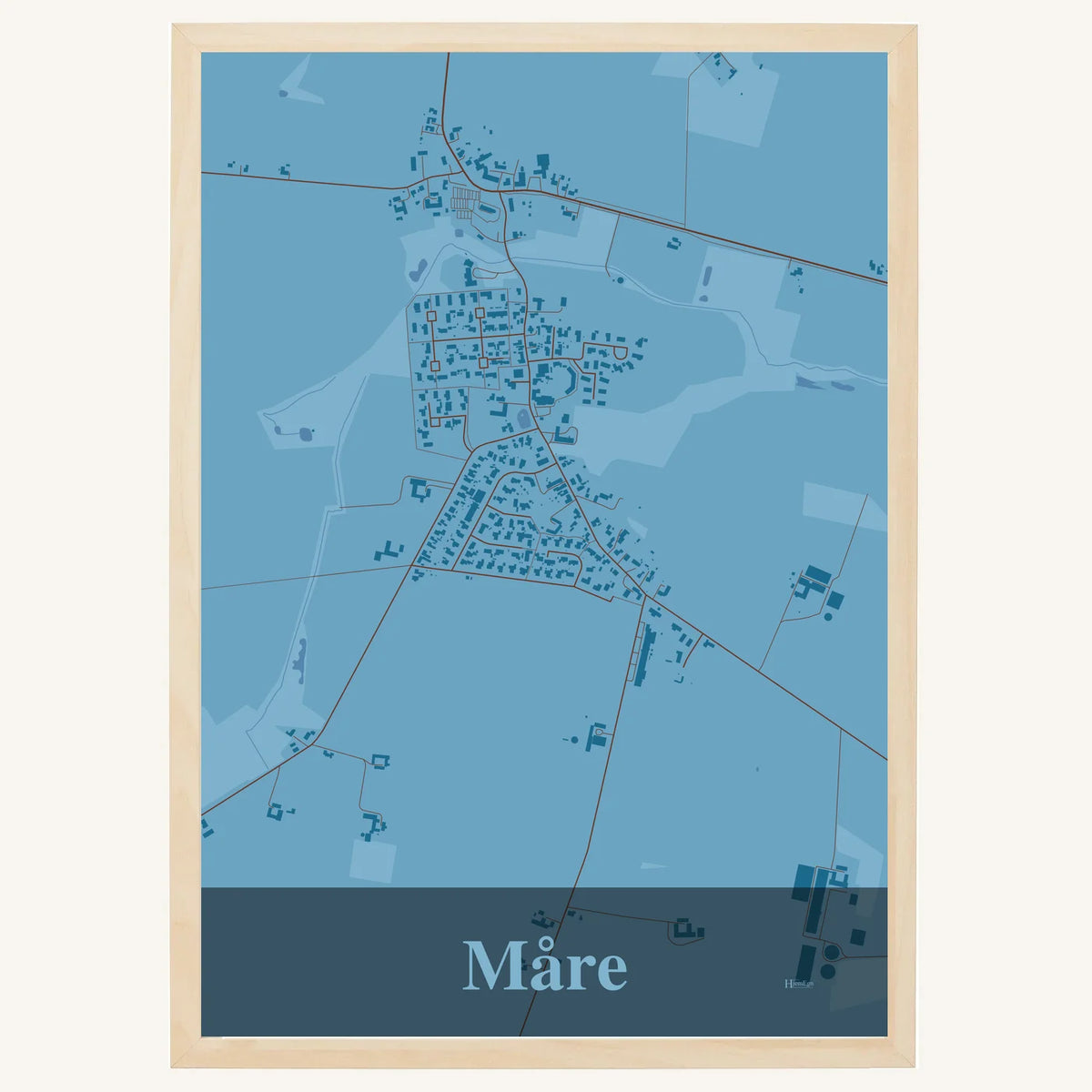 Måre plakat – Firkantet 2026 – Lys pastel blå