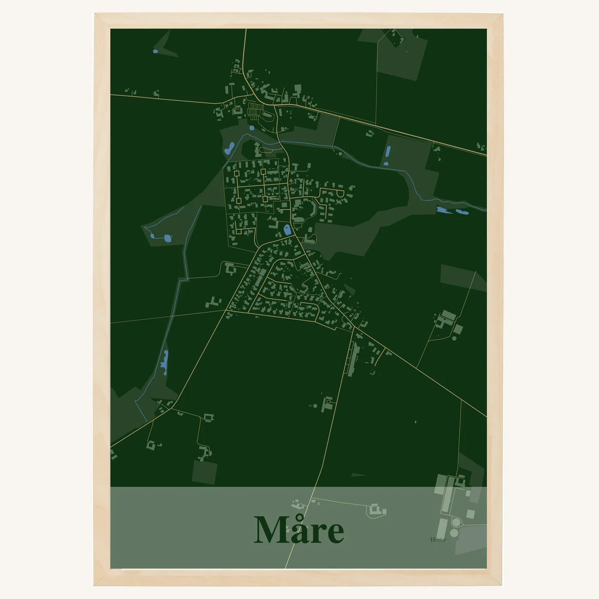 Måre plakat – Firkantet 2026 – Mørk grøn