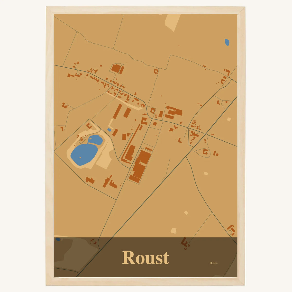 Roust plakat – Firkantet 2026 – Lys pastel brun