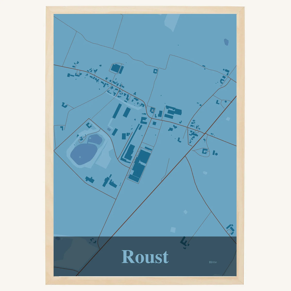 Roust plakat – Firkantet 2026 – Lys pastel blå