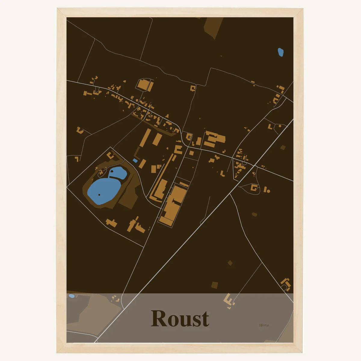 Roust plakat – Firkantet 2026 – Mørk brun