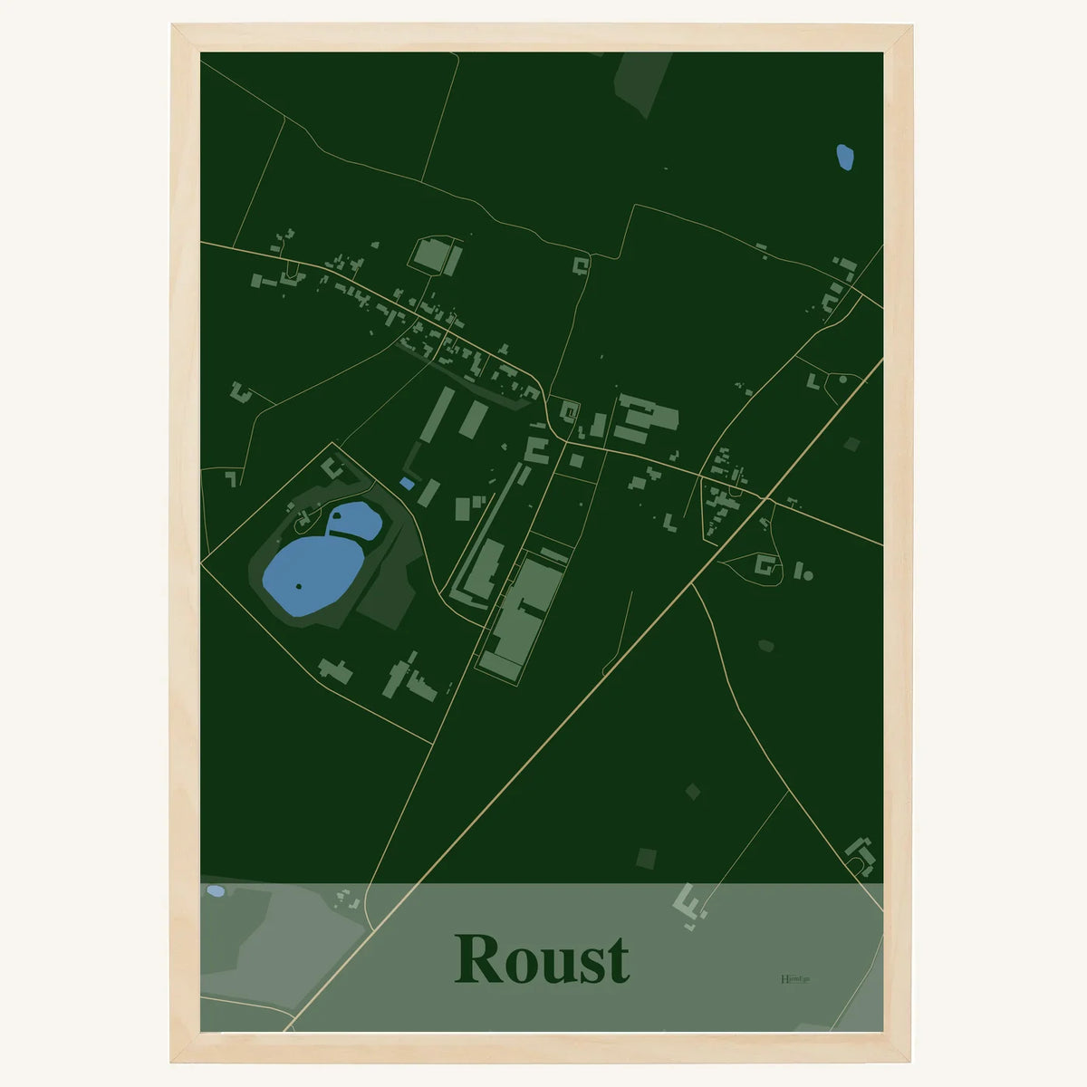 Roust plakat – Firkantet 2026 – Mørk grøn