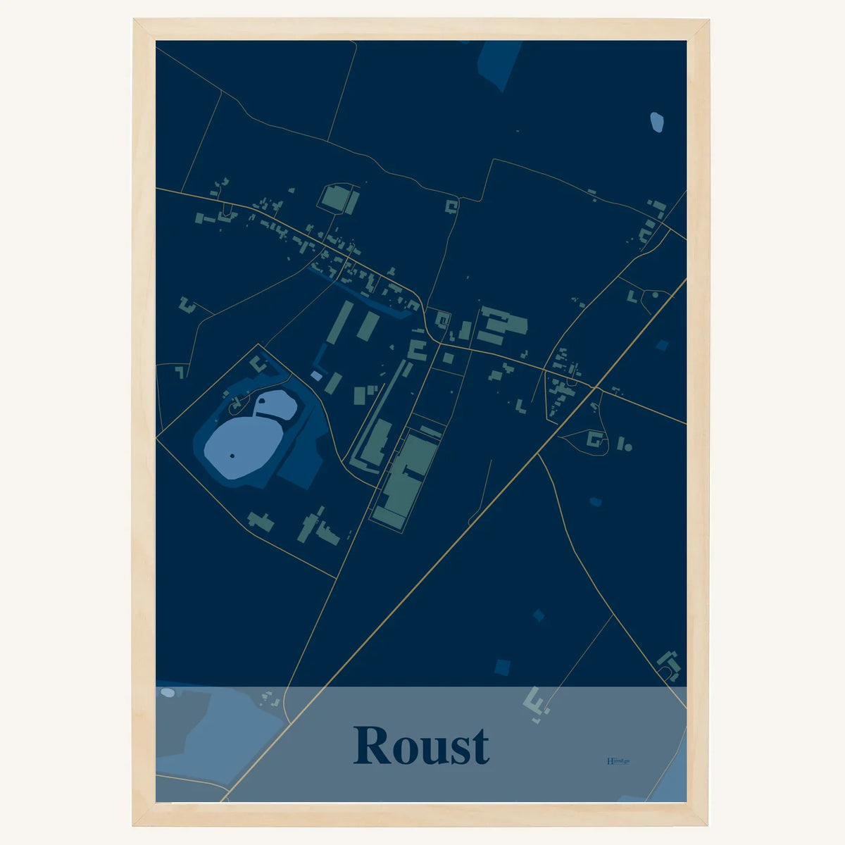 Roust plakat – Firkantet 2026 – Mørk blå