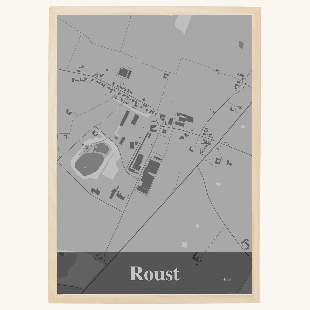 Roust plakat – Firkantet 2026 – Lys pastel grå