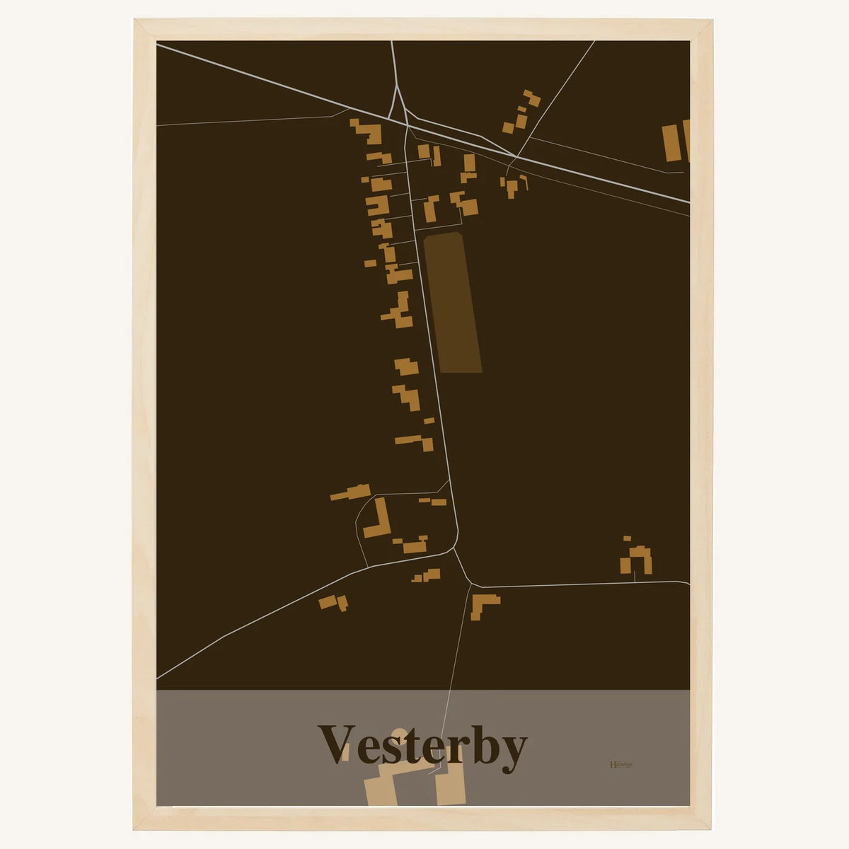 Vesterby plakat – Firkantet 2026 – Mørk brun
