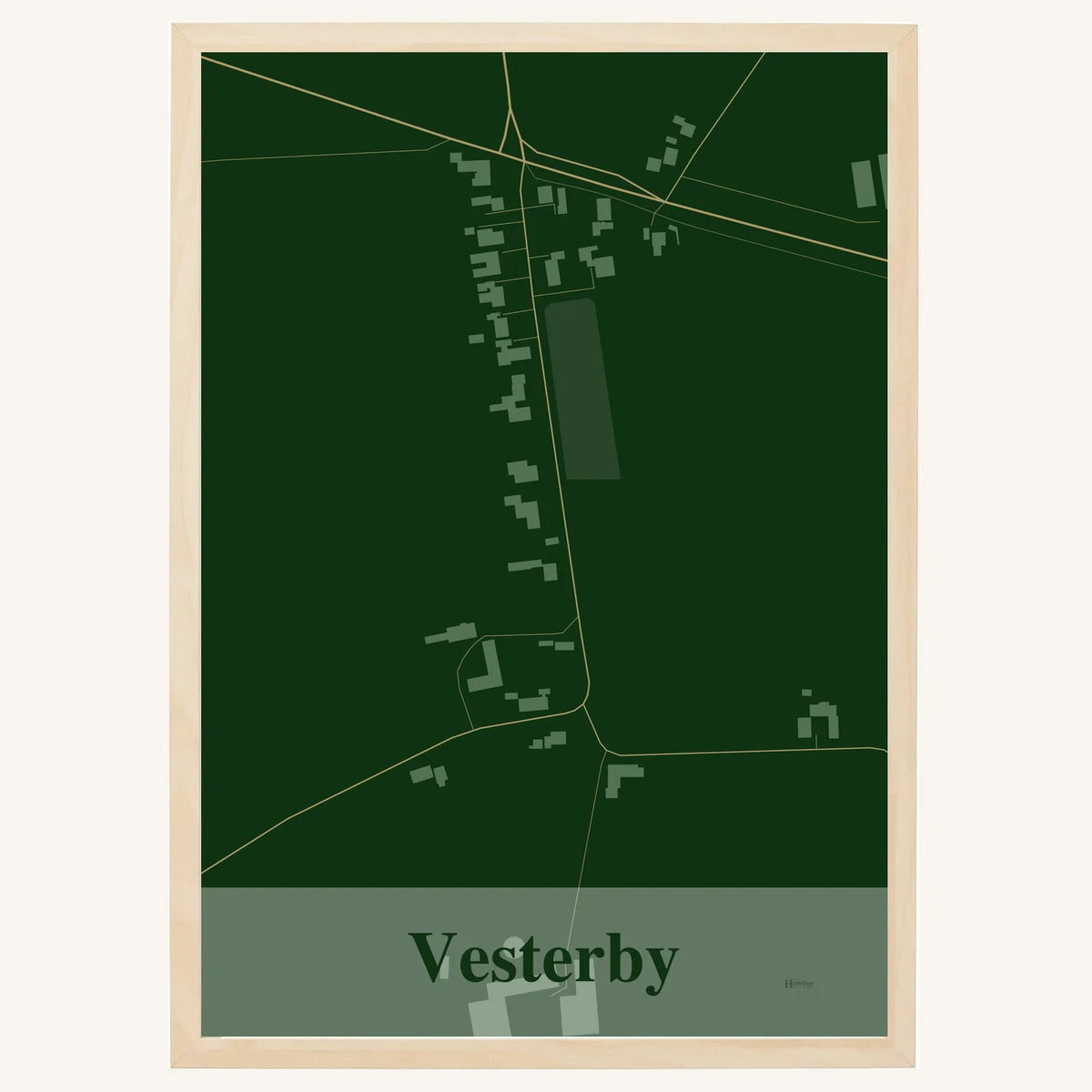 Vesterby plakat – Firkantet 2026 – Mørk grøn