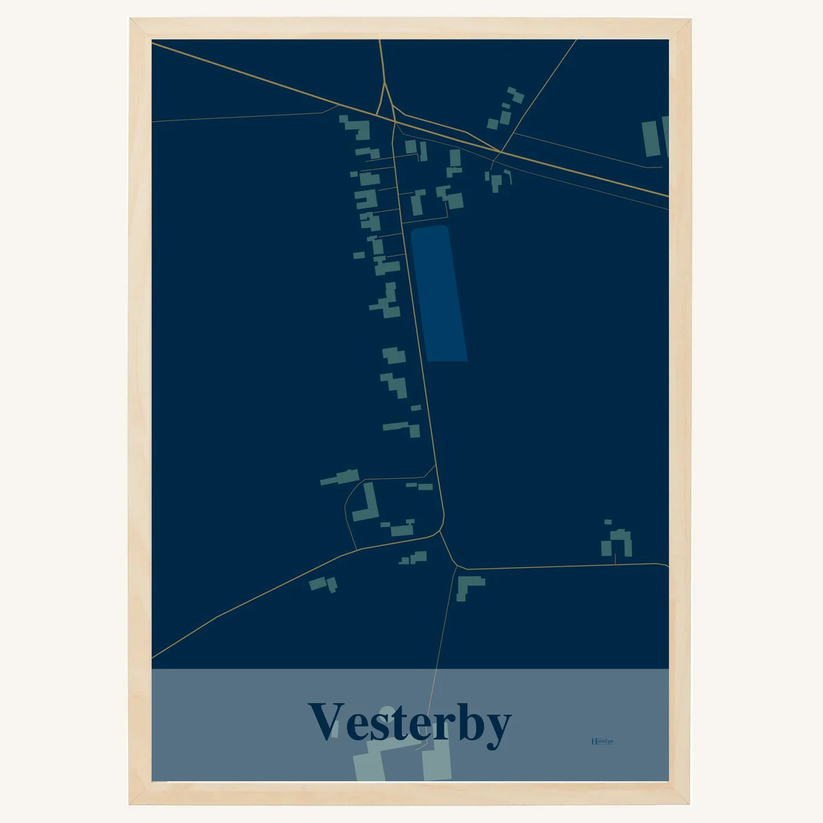 Vesterby plakat – Firkantet 2026 – Mørk blå