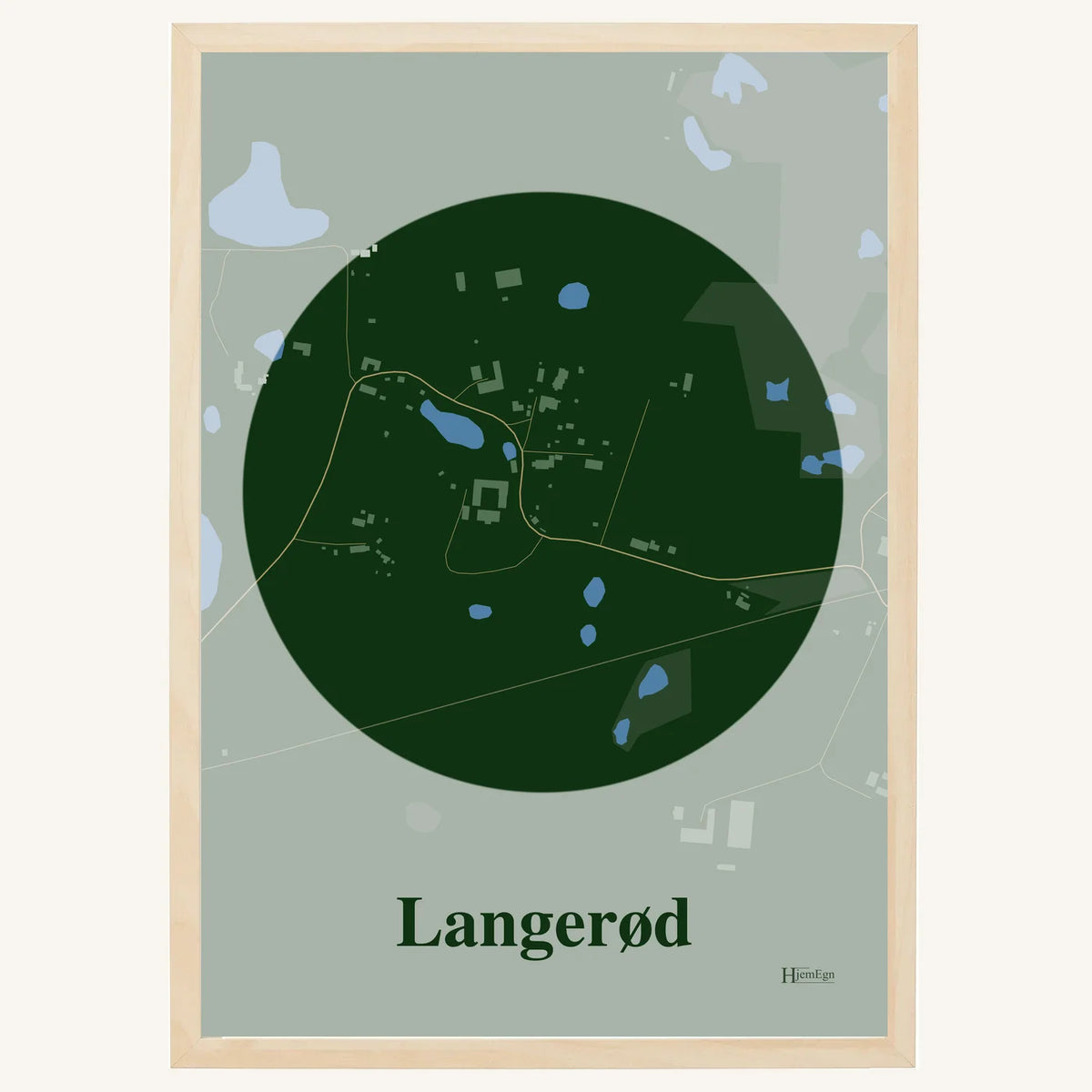 Langerød plakat – Centrum 2026 – Mørk grøn