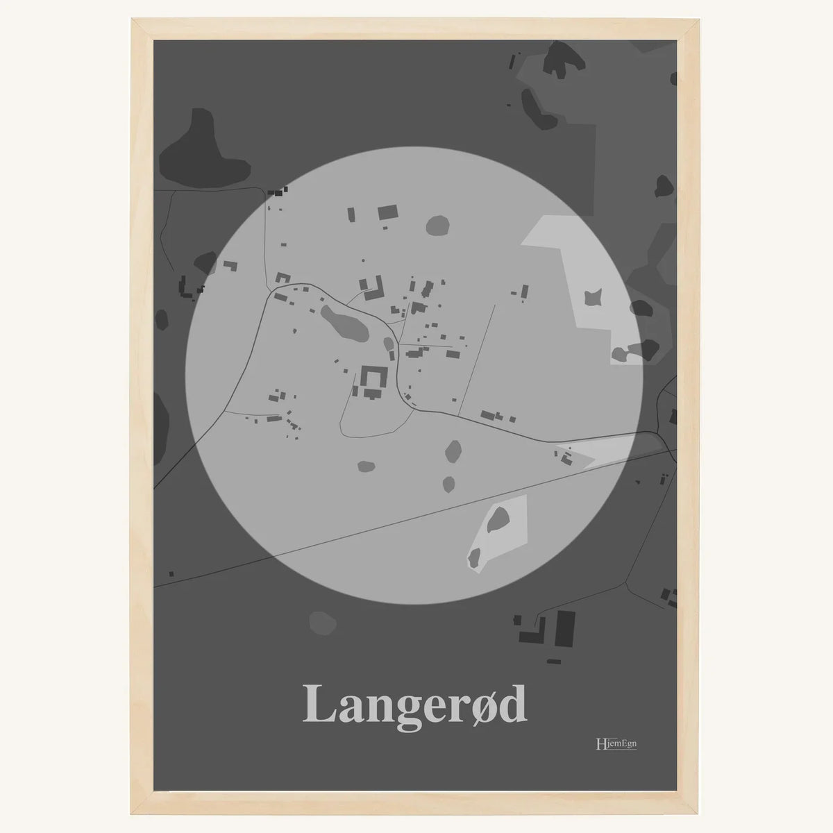 Langerød plakat – Centrum 2026 – Lys pastel grå