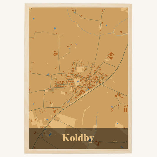 Koldby plakat – Firkantet 2026 – Lys pastel brun