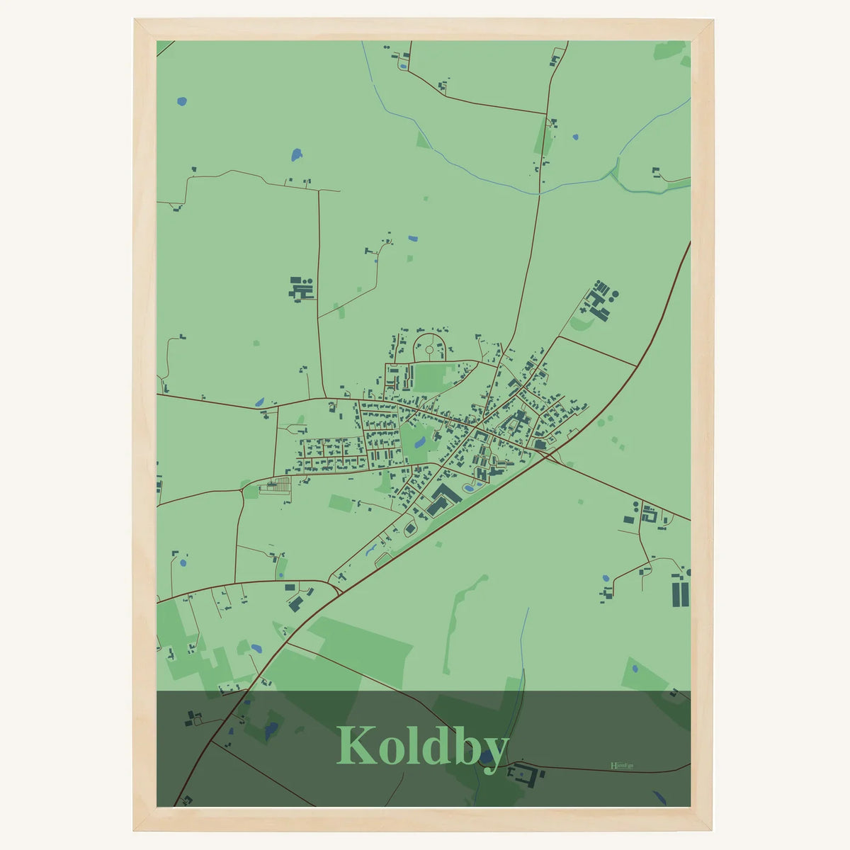 Koldby plakat – Firkantet 2026 – Lys pastel grøn