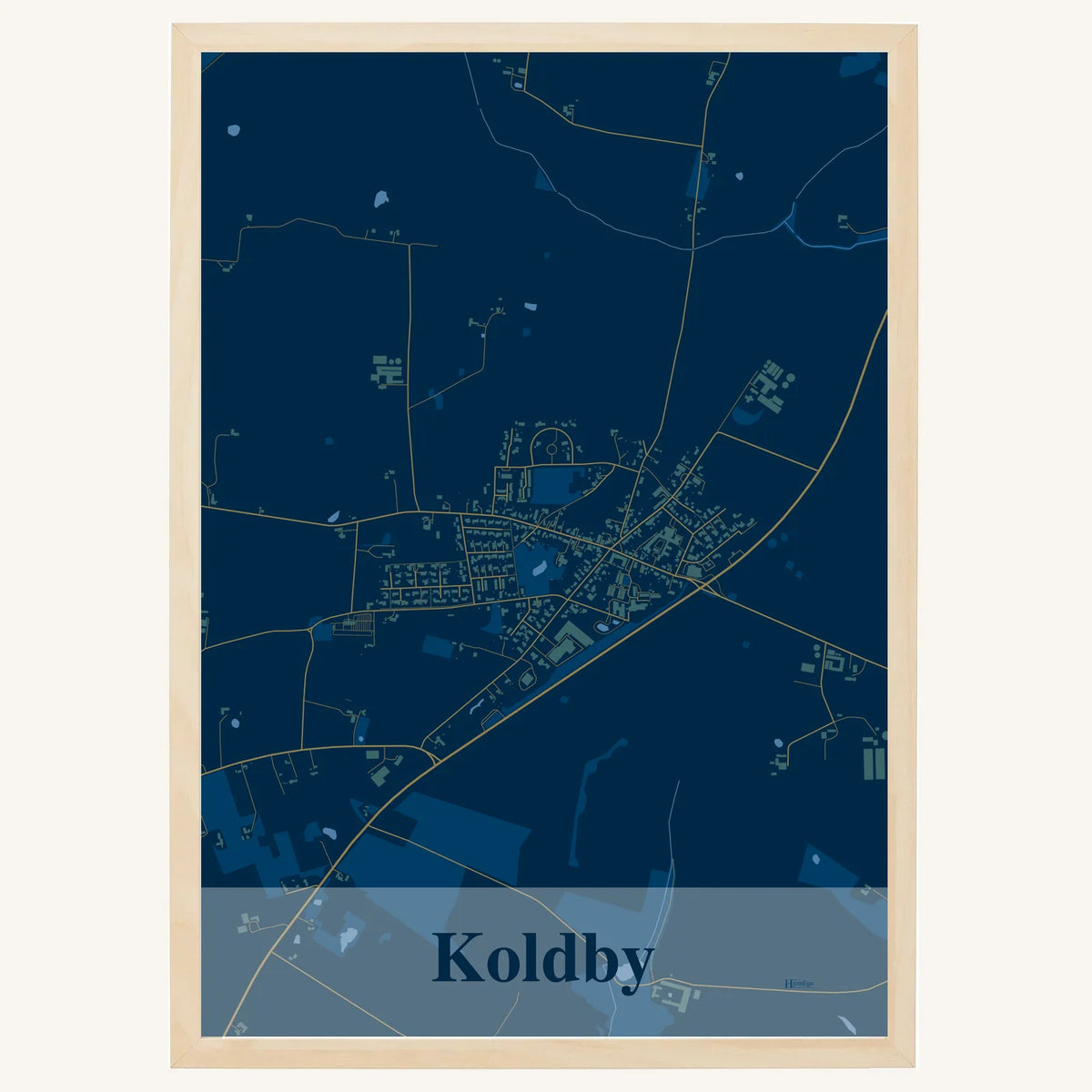 Koldby plakat – Firkantet 2026 – Mørk blå
