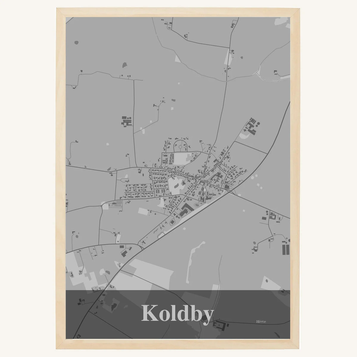 Koldby plakat – Firkantet 2026 – Lys pastel grå