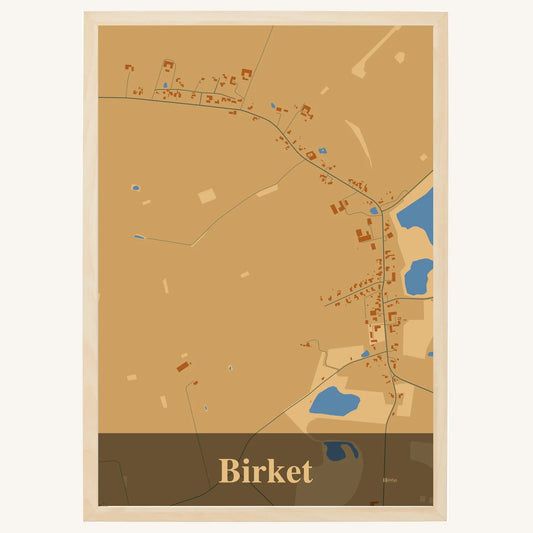 Birket plakat – Firkantet 2026 – Lys pastel brun