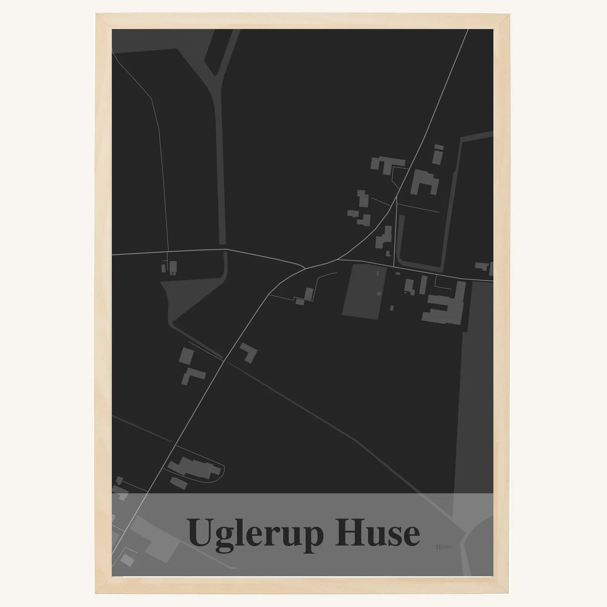 Uglerup Huse plakat – Firkantet 2026 – Mørk grå