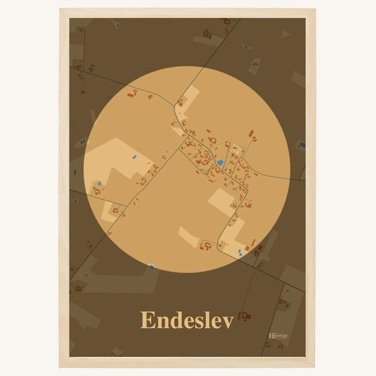 Endeslev plakat – Centrum 2026 – Lys pastel brun