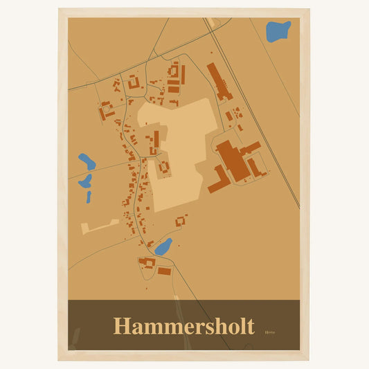 Hammersholt plakat – Firkantet 2026 – Lys pastel brun