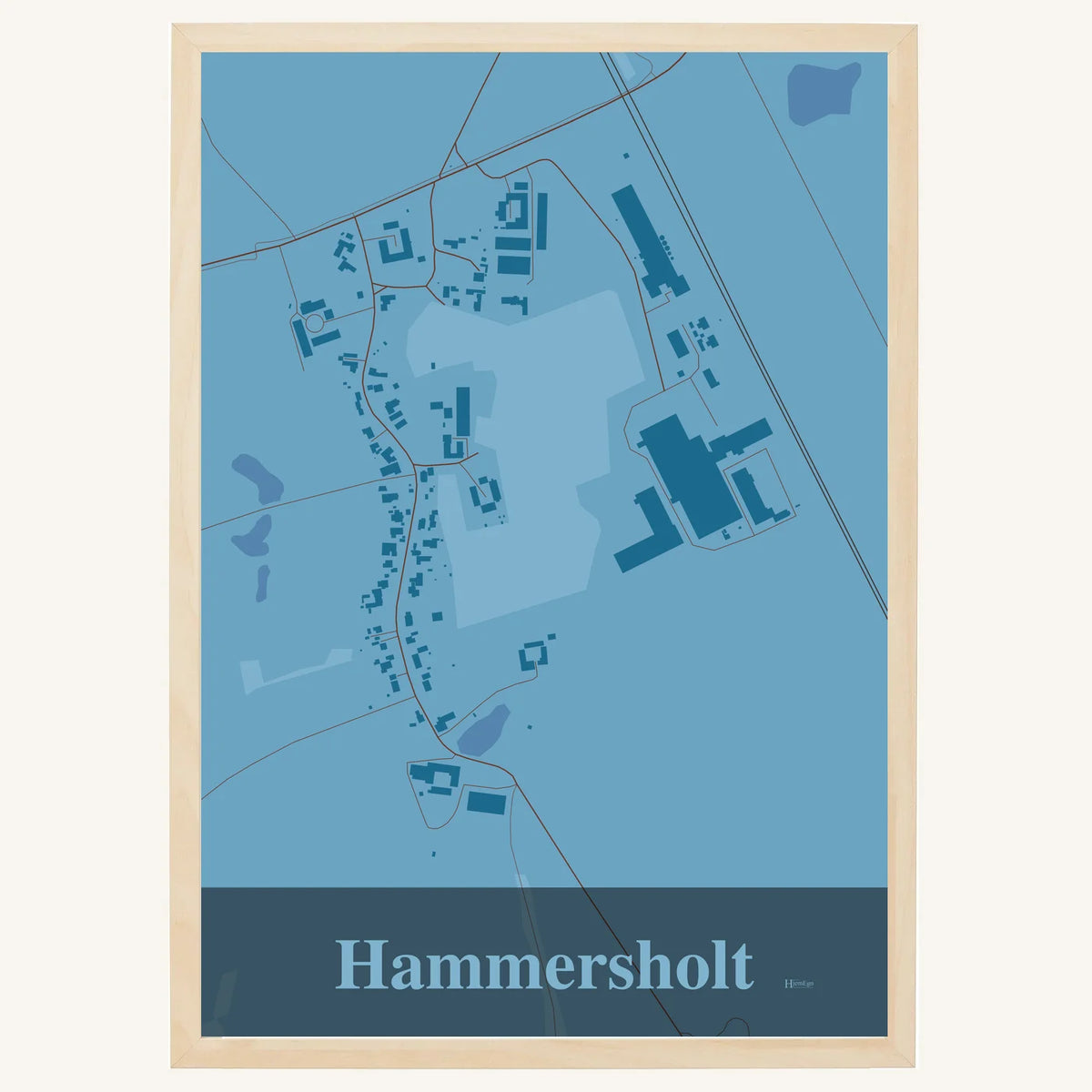 Hammersholt plakat – Firkantet 2026 – Lys pastel blå