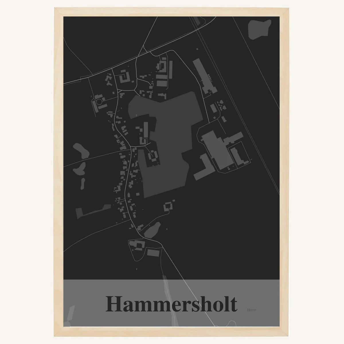 Hammersholt plakat – Firkantet 2026 – Mørk grå