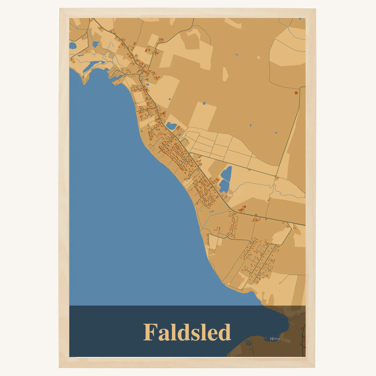 Faldsled plakat – Firkantet 2026 – Lys pastel brun