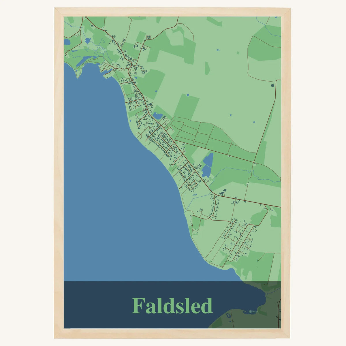 Faldsled plakat – Firkantet 2026 – Lys pastel grøn