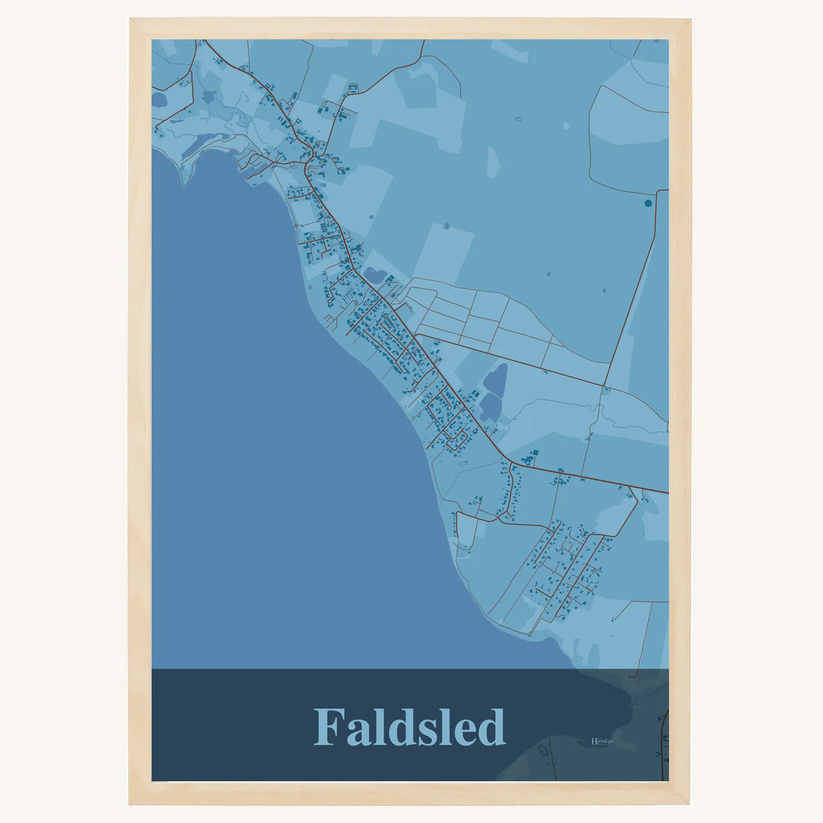 Faldsled plakat – Firkantet 2026 – Lys pastel blå