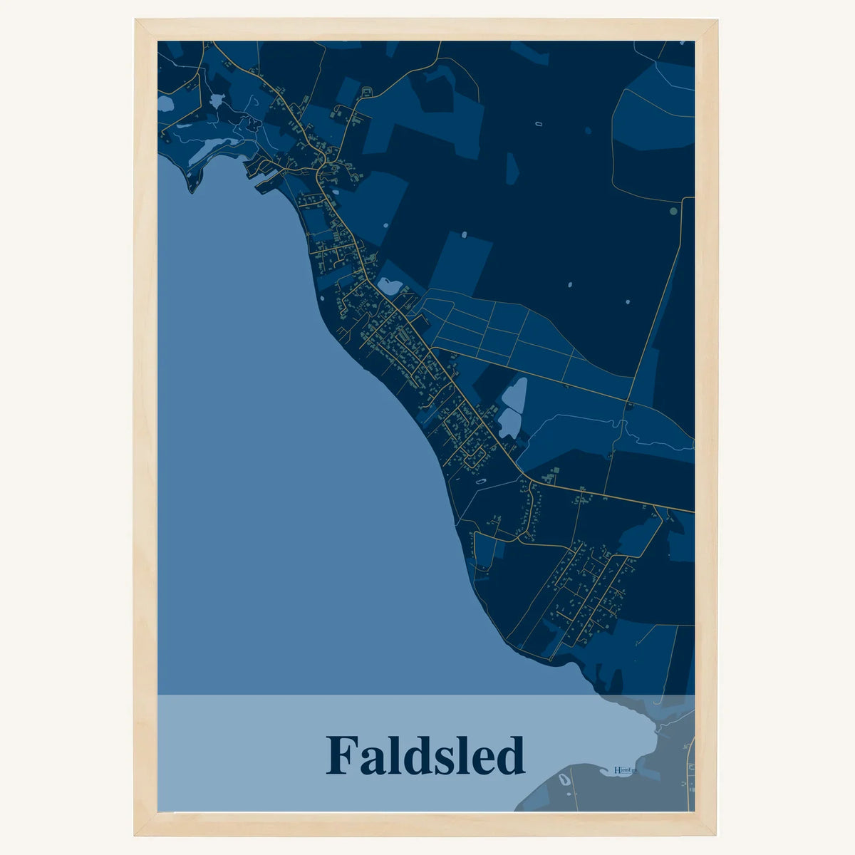 Faldsled plakat – Firkantet 2026 – Mørk blå