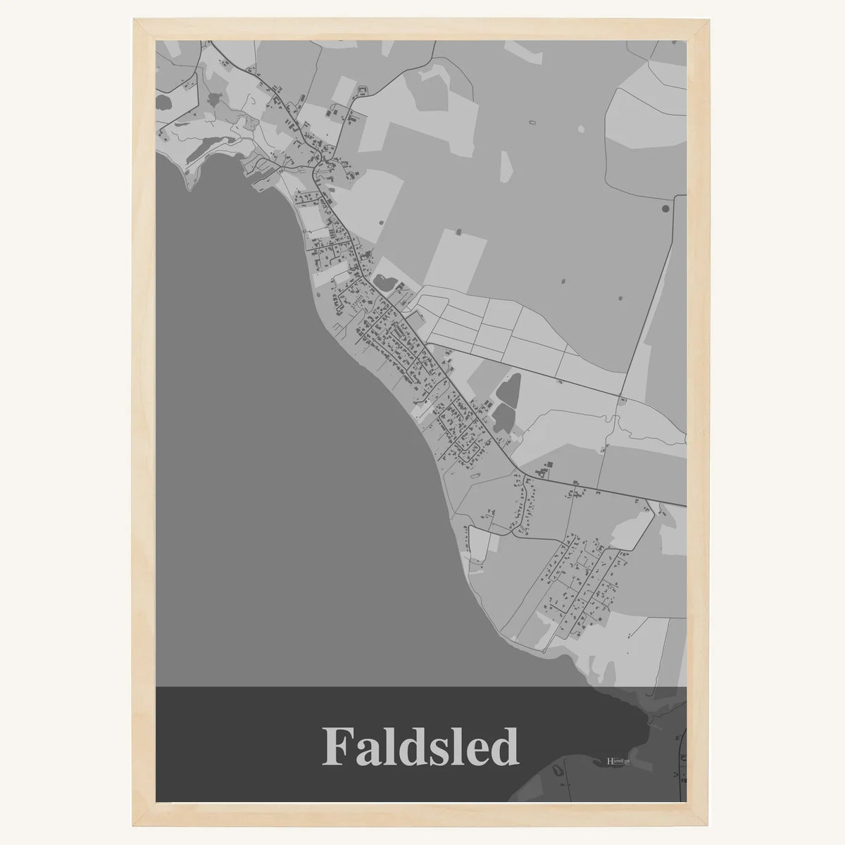 Faldsled plakat – Firkantet 2026 – Lys pastel grå