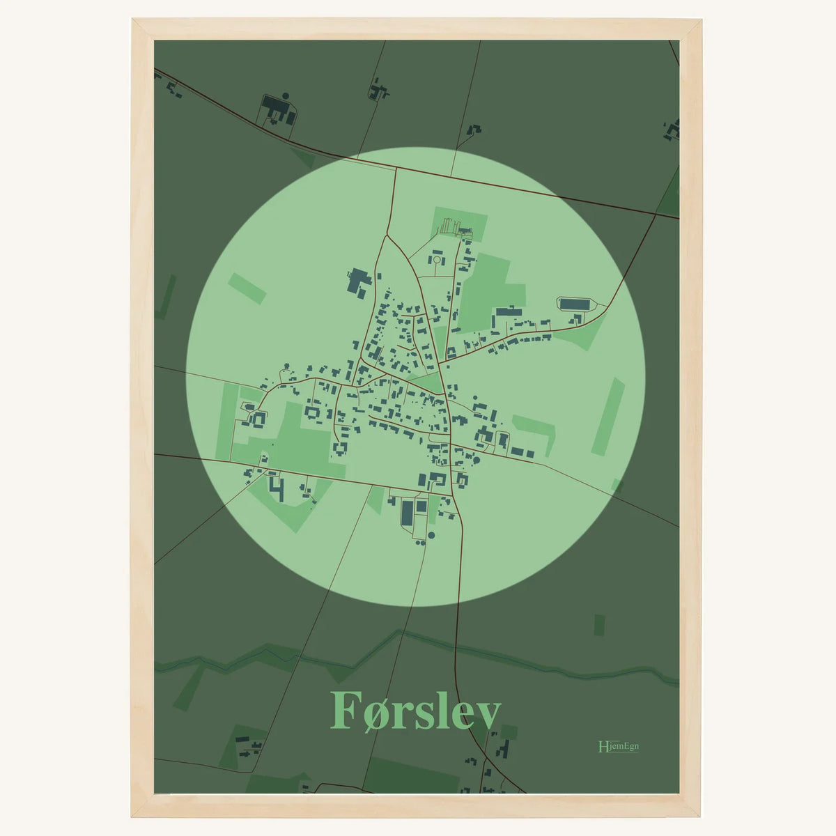 Førslev plakat – Centrum 2026 – Lys pastel grøn
