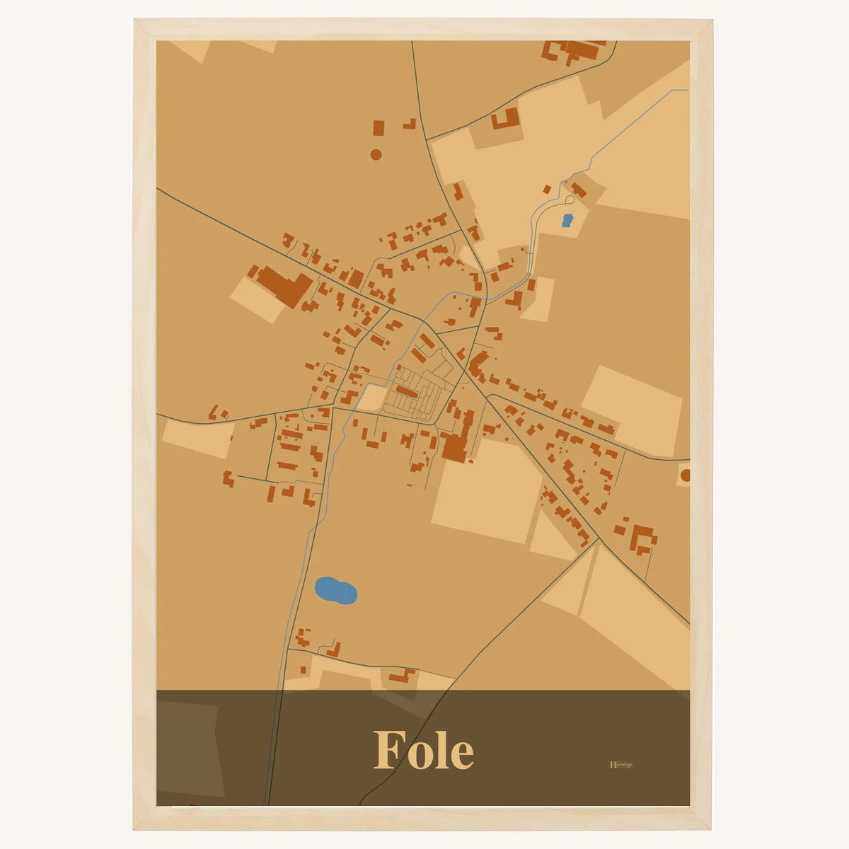 Fole plakat – Firkantet 2026 – Lys pastel brun