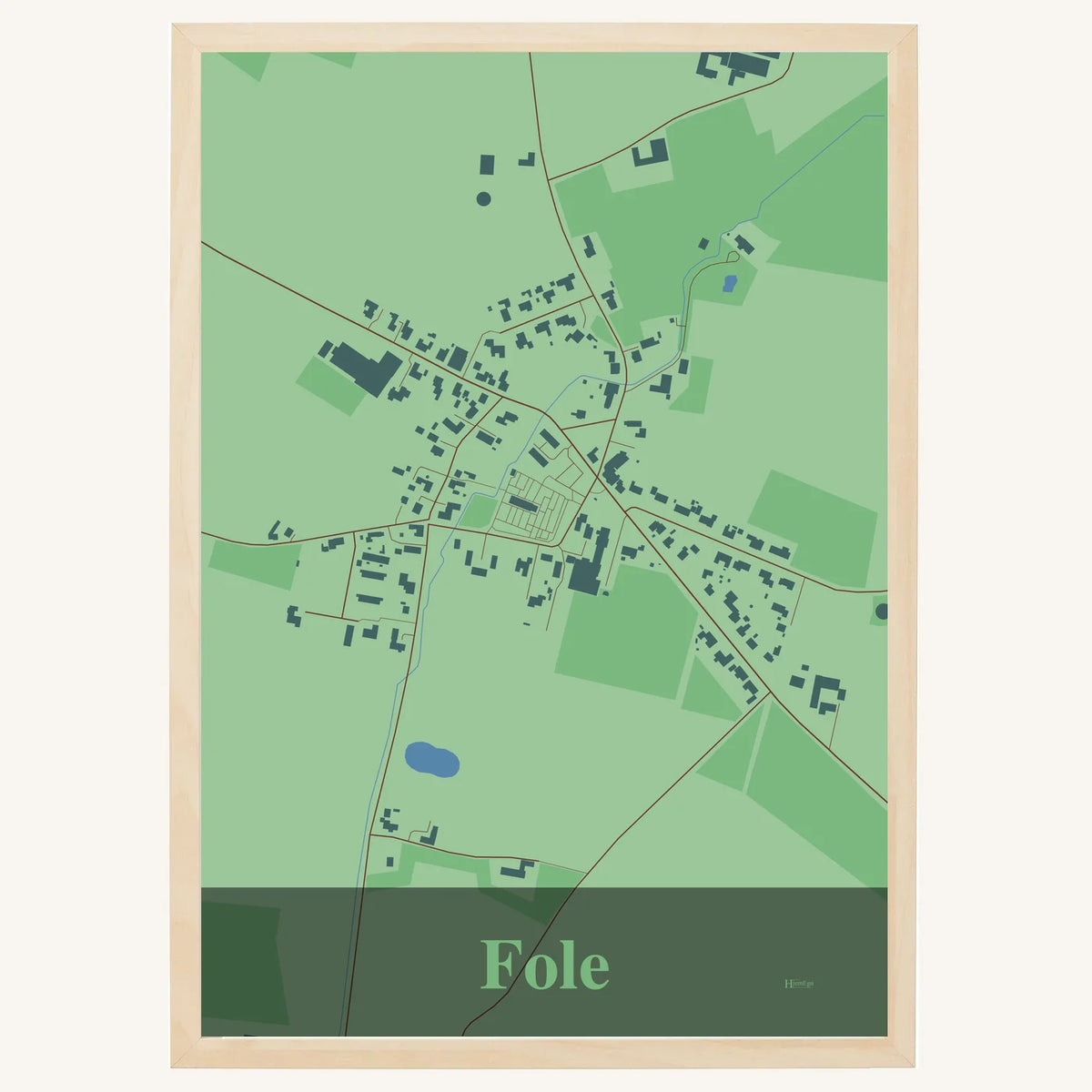 Fole plakat – Firkantet 2026 – Lys pastel grøn