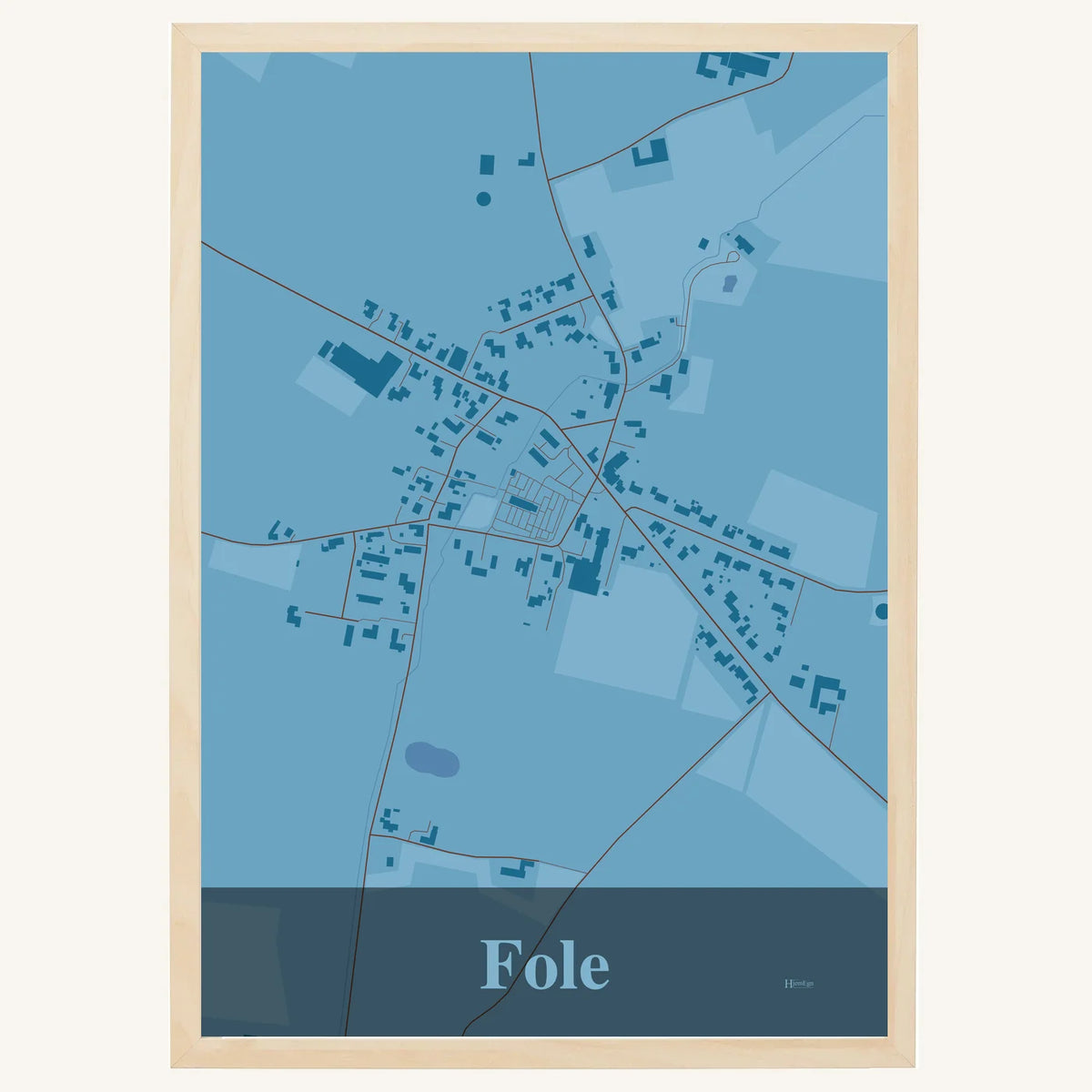 Fole plakat – Firkantet 2026 – Lys pastel blå