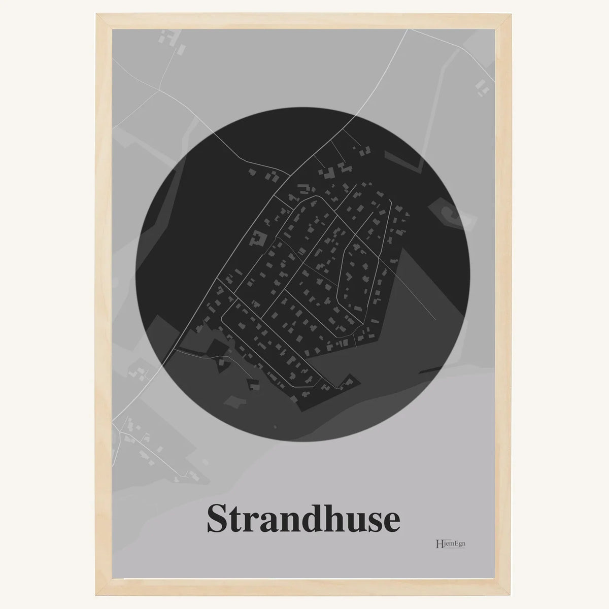 Strandhuse plakat – Centrum 2026 – Mørk grå