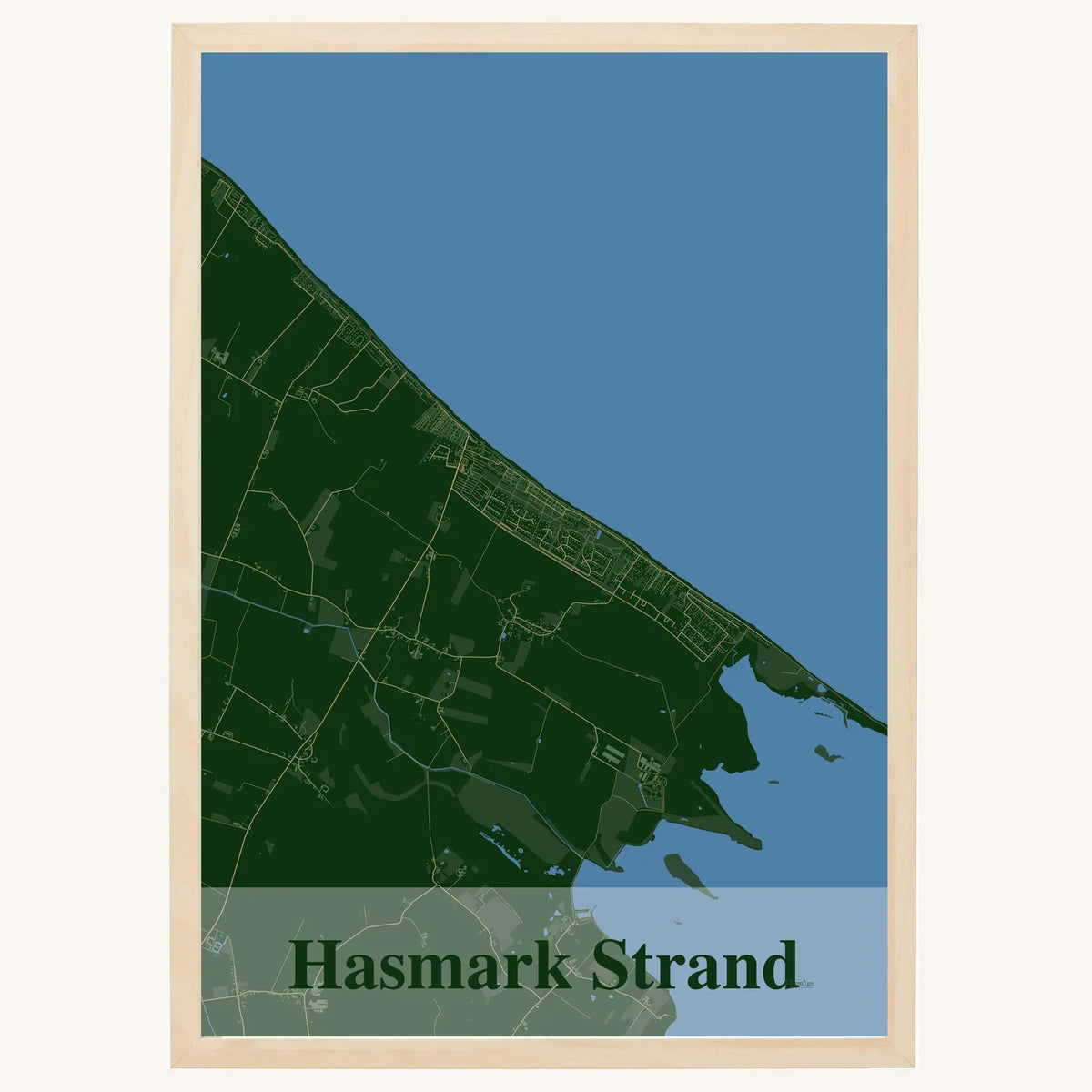 Hasmark Strand plakat – Firkantet 2026 – Mørk grøn