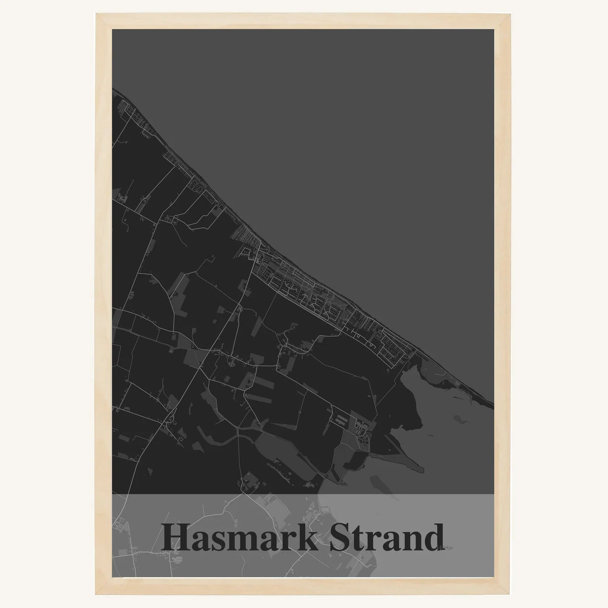 Hasmark Strand plakat – Firkantet 2026 – Mørk grå