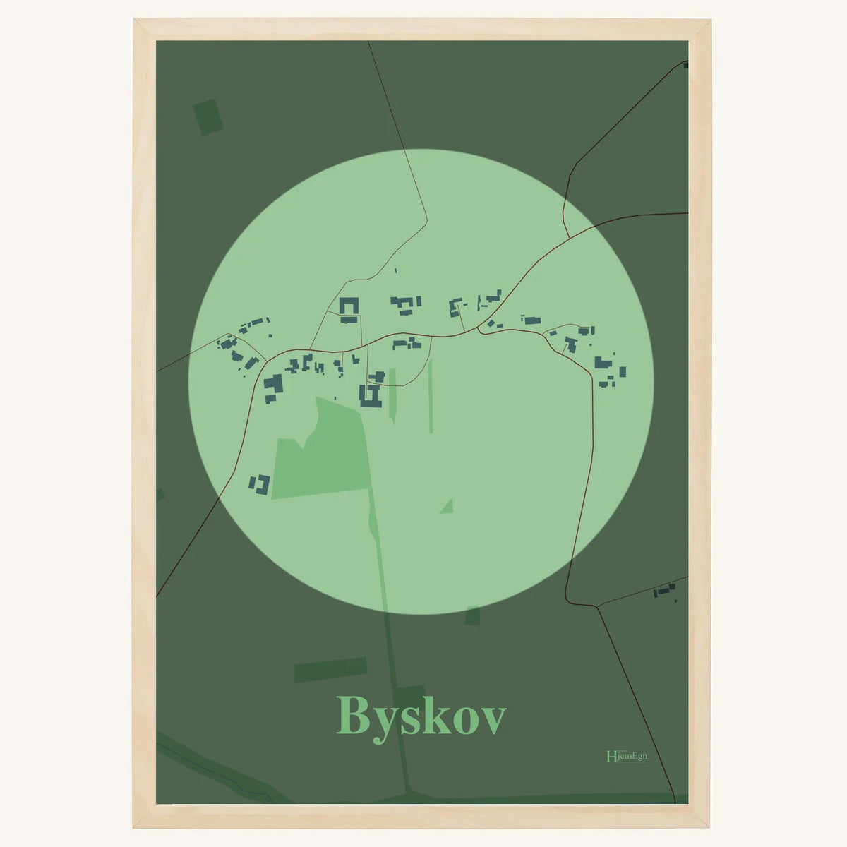 Byskov plakat – Centrum 2026 – Lys pastel grøn