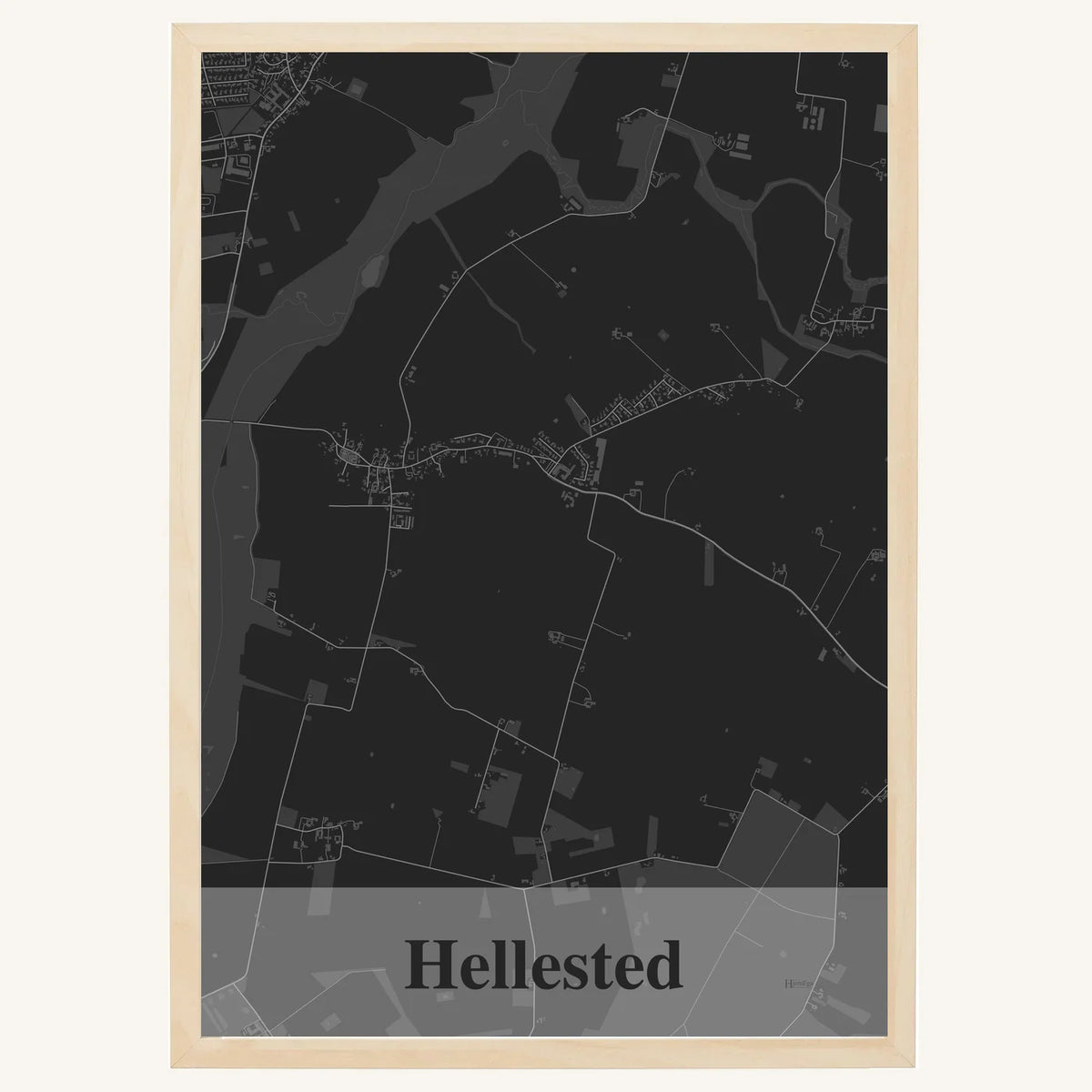 Hellested plakat – Firkantet 2026 – Mørk grå