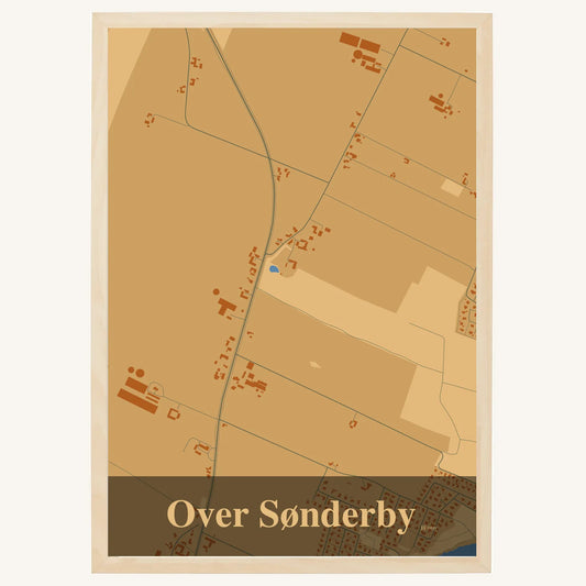 Over Sønderby plakat – Firkantet 2026 – Lys pastel brun