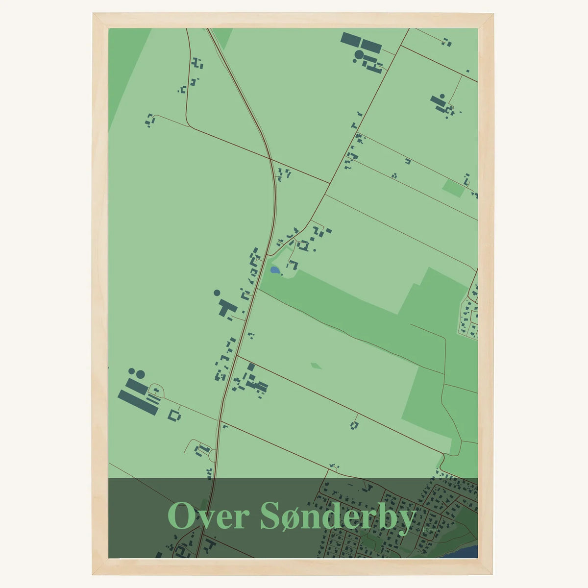 Over Sønderby plakat – Firkantet 2026 – Lys pastel grøn