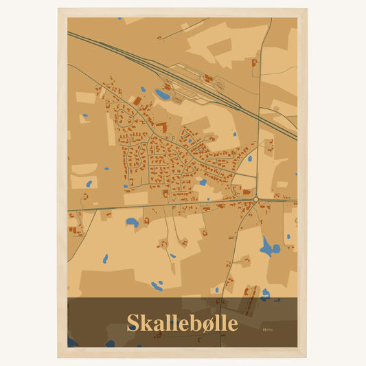 Skallebølle Plakat – Lys pastel brun