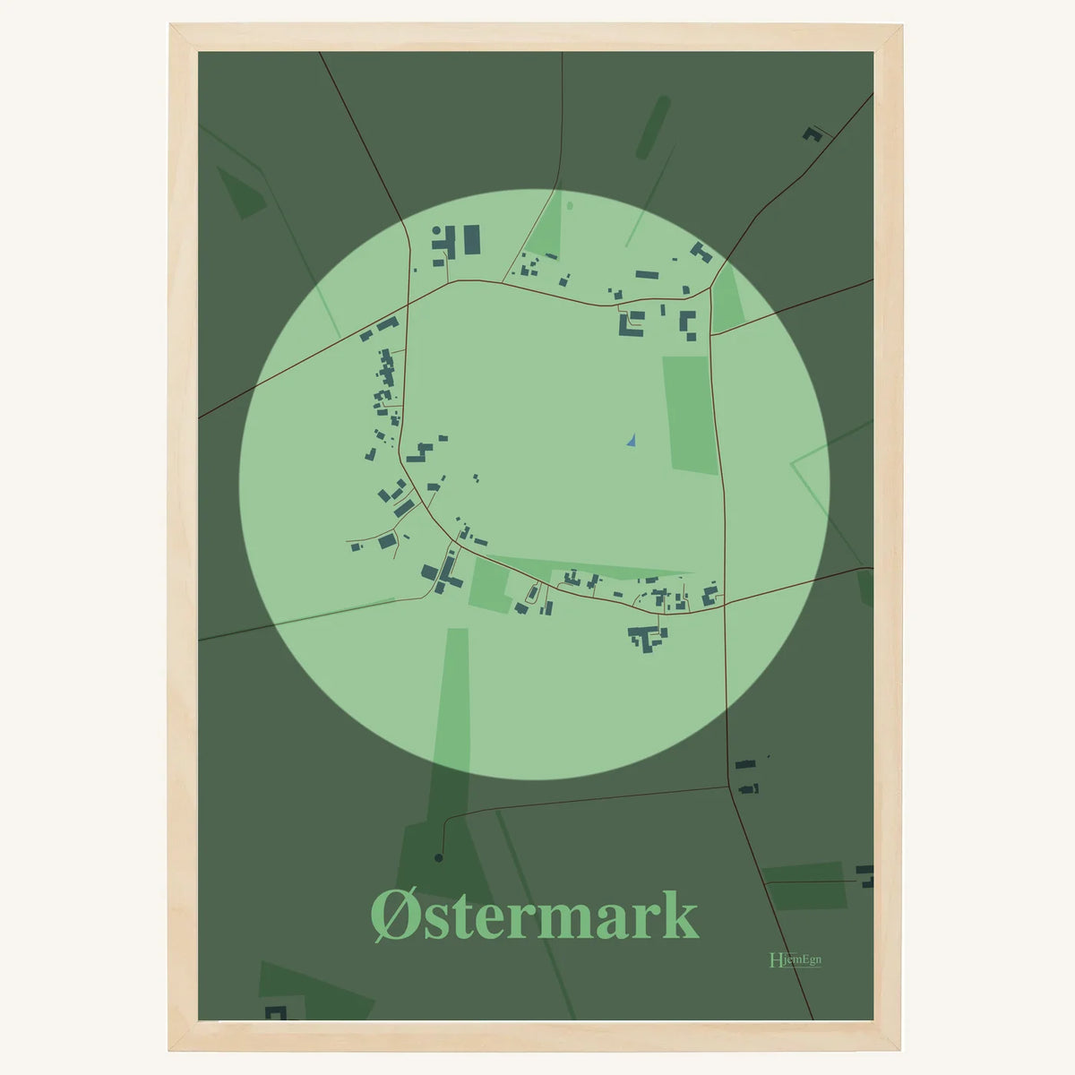 Østermark plakat – Centrum 2026 – Lys pastel grøn