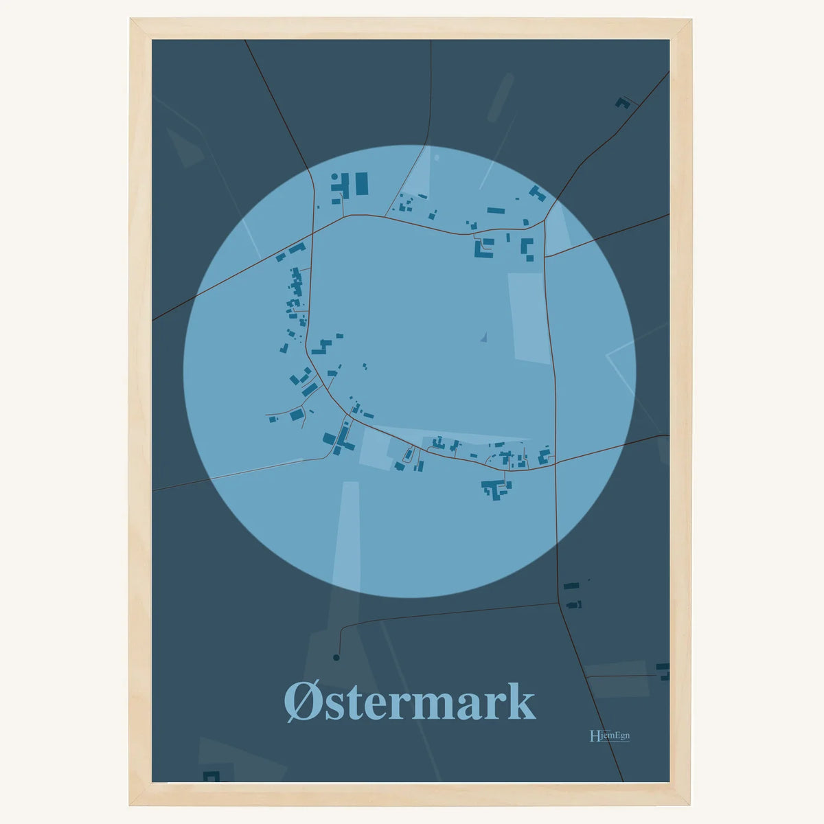 Østermark plakat – Centrum 2026 – Lys pastel blå