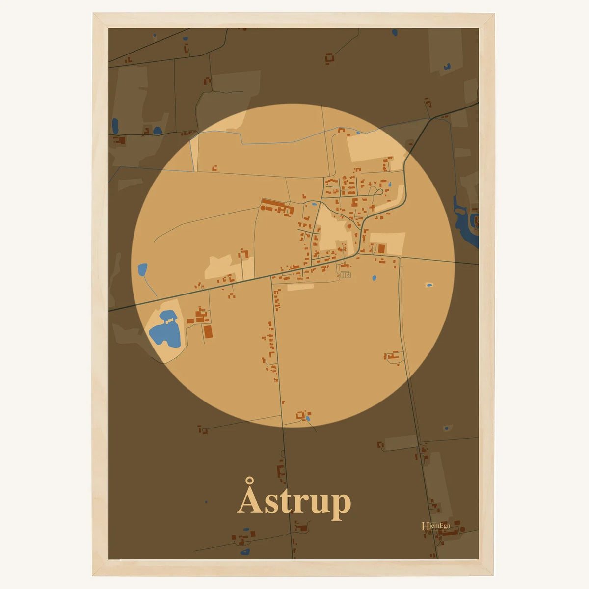 Åstrup plakat – Centrum 2026 – Lys pastel brun