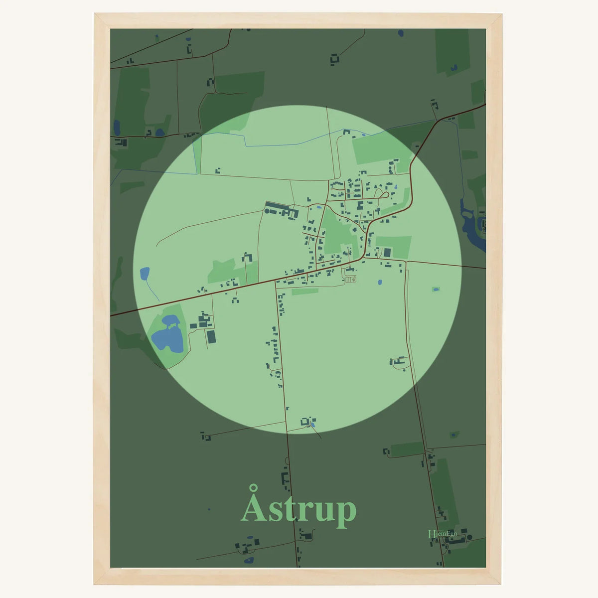 Åstrup plakat – Centrum 2026 – Lys pastel grøn