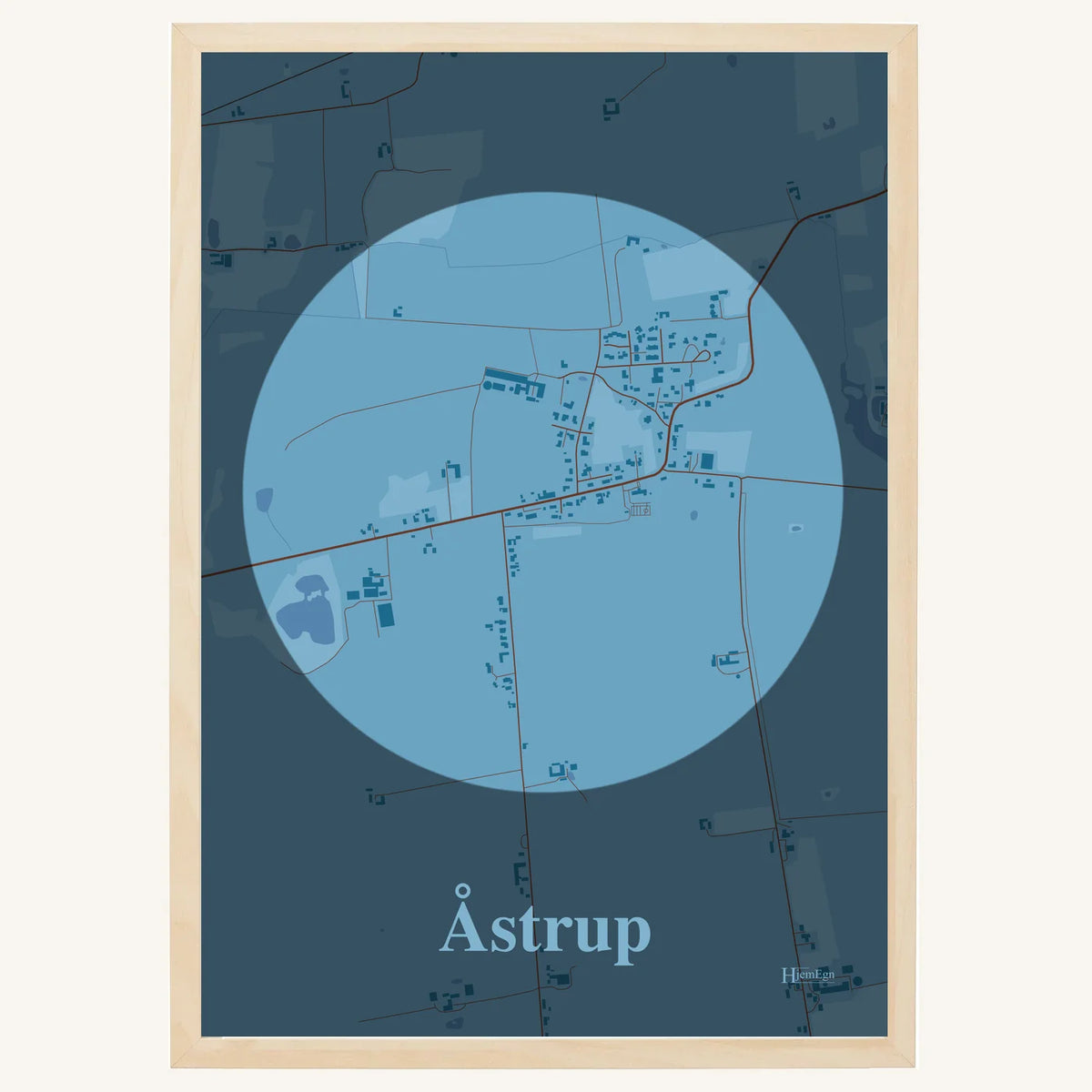 Åstrup plakat – Centrum 2026 – Lys pastel blå