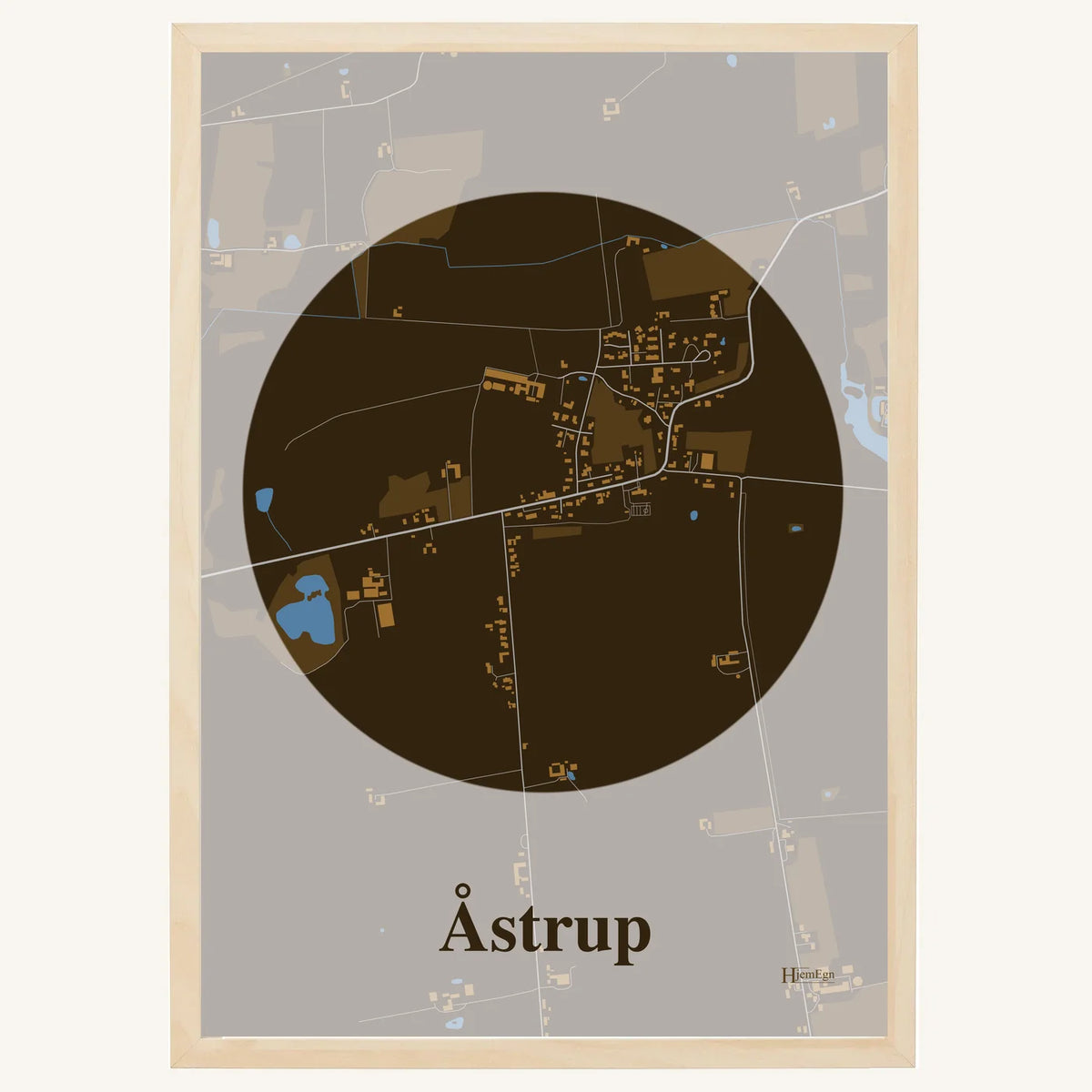 Åstrup plakat – Centrum 2026 – Mørk brun