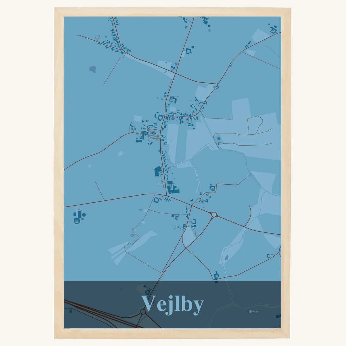 Vejlby plakat – Firkantet 2026 – Lys pastel blå