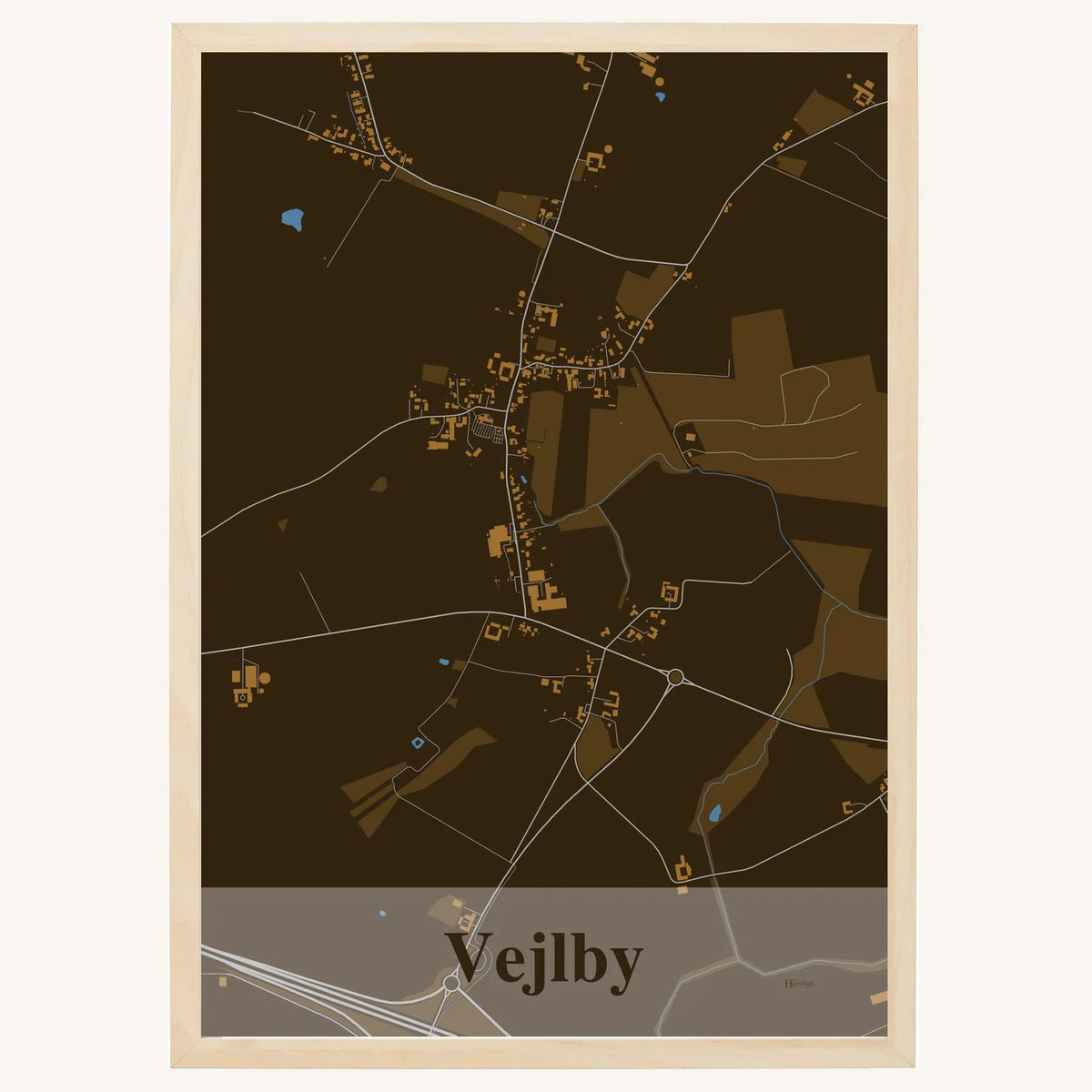 Vejlby plakat – Firkantet 2026 – Mørk brun