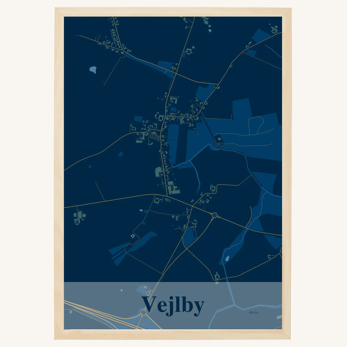 Vejlby plakat – Firkantet 2026 – Mørk blå