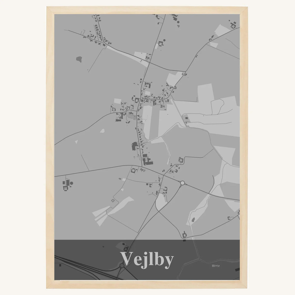 Vejlby plakat – Firkantet 2026 – Lys pastel grå